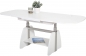 Preview: Couchtisch Colin Weiß | Lift | ausziehbar + höhenverstellbar | B/T/H 107-156x67x52-71cm